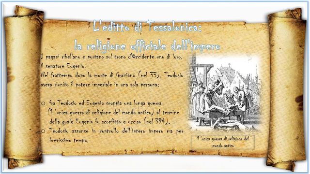 Edito di Teslaonica Cristianesimo diventa unica religione nell' impero
