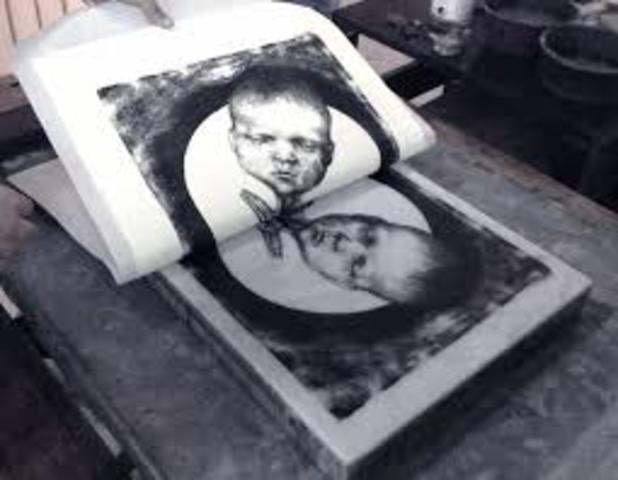 Litografia, imprimindo imagens