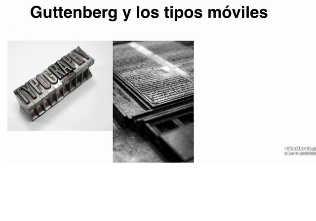 Tipos móviles de Gutenbery