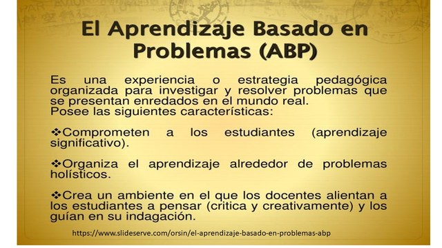 EDUCACIÓN  BASADA  EN PROBLEMAS