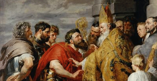 Theodosius dies and distributes the Empire