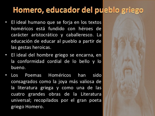 LA EDUCACIÓN EN EL MUNDO HOMÉRICO