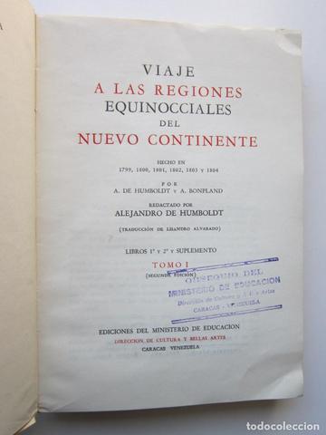 Escribió ¨Viaje a las regiones equinocciales del nuevo continente¨