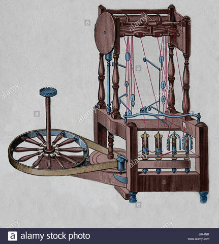 Maquina de Hilar "Water Frame" (HIDRÁULICA)
