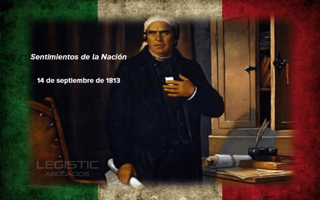 Sentimientos de la Nación de José Ma. Morelos 1813