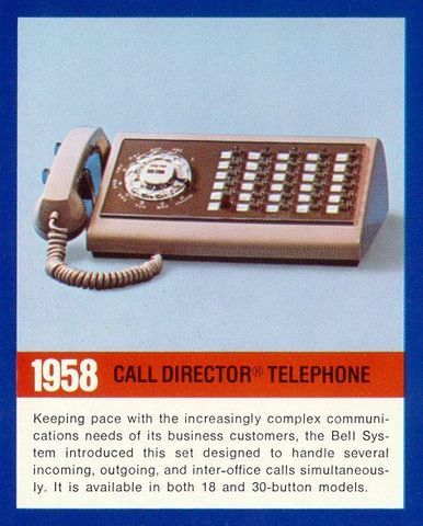 Las Compañías Bell lanzaron al mercado el “Call Director”, un sistema “key system” ¡que requería cablear 150 pares para cada una de sus consolas!