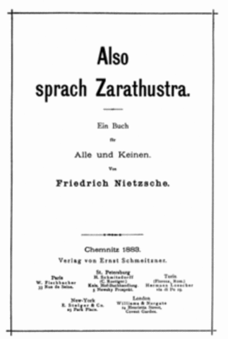 Nietzsche publica "Así habló Zaratustra"