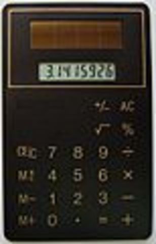 Calculadora solar ultradelgada (~ 2 mm de espesor), (1990).