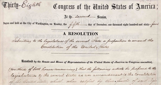 Ratification of the 13th Ammendment
