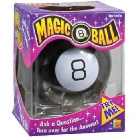 Toys: The magic 8 ball, Baby alive, and connect 4.