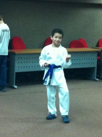 Mi primera competencia de karate.