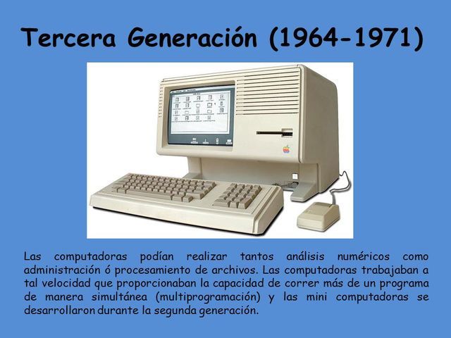 TERCERA GENERACIÓN DE LAS COMPUTADORAS