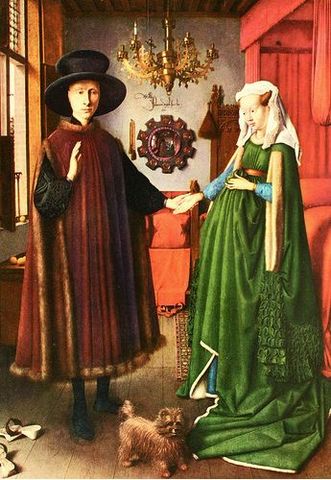 Jan van Eyck paints the Arnolfini portrait