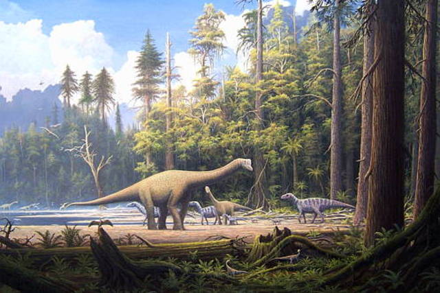 La Era Secundaria o Mesozoica  del planeta Tierra