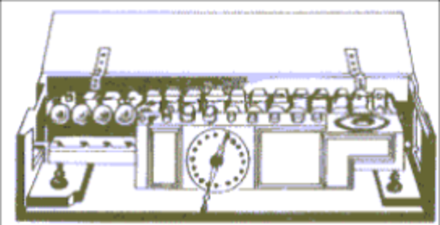 La primera maquina capaz de sumar,restar,multiplicar y dividir.