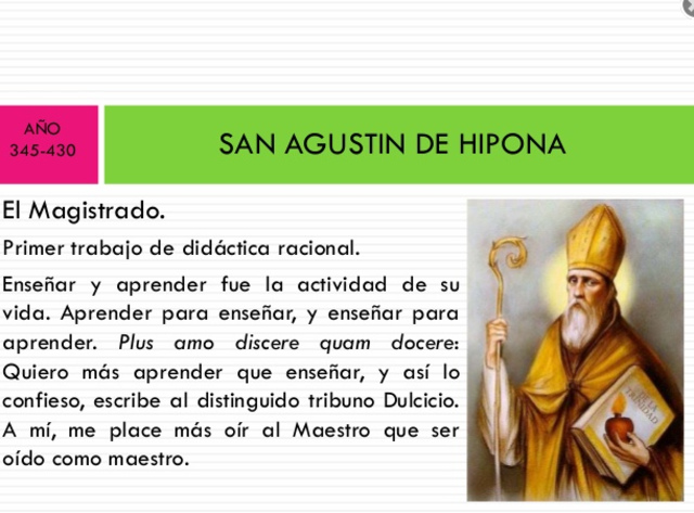APORTE DE SAN AGUSTÍN A LA DIDÁCTICA