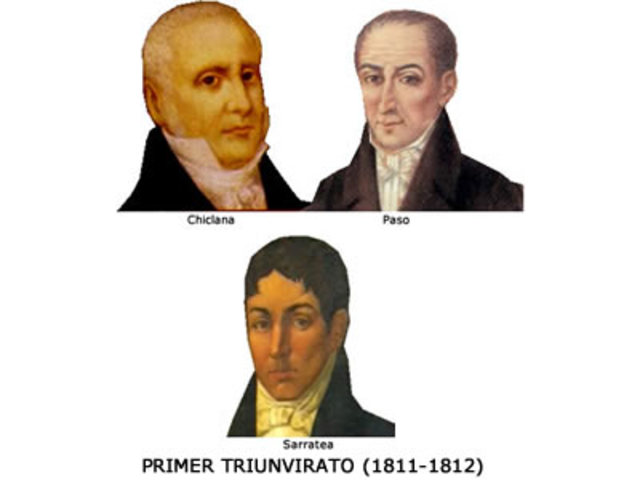 En Argentina estaban gobernando el primer triunvirato