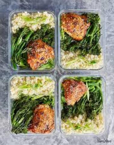 Meal prep and Plan for a week at a time.
