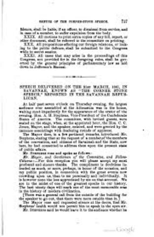 Cornerstone of Confederacy