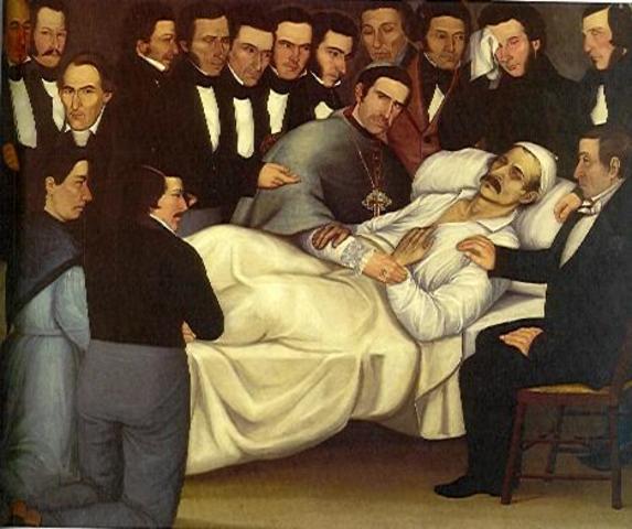 Muerte de Francisco de Paula Santander.