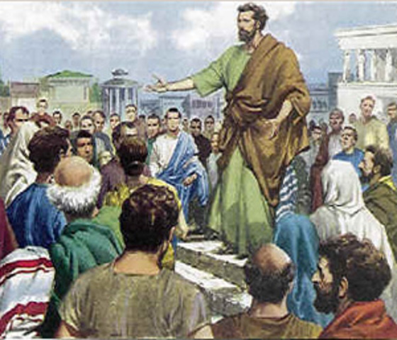 Paul the apostle preaches Christianity in Greece