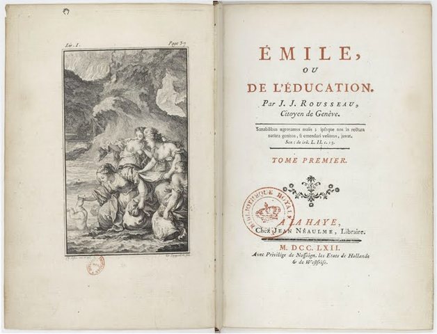 Jean-Jacques Rousseau publica su obra Emilio: o la Educación