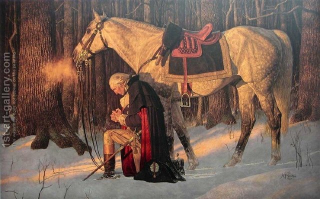 Continental Army camps at Valley Forge for the winter