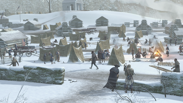 Continental camps at Valley Forge for the Winter