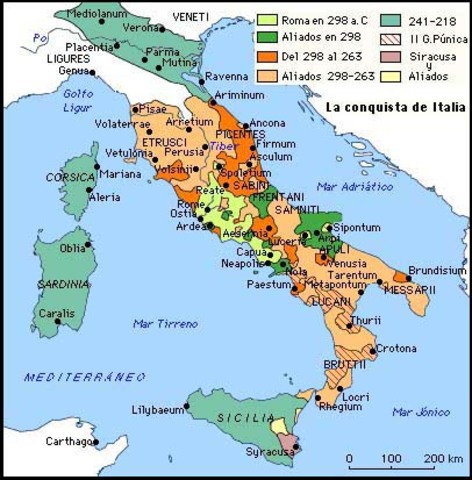 Conquesta de la peninsula Italica