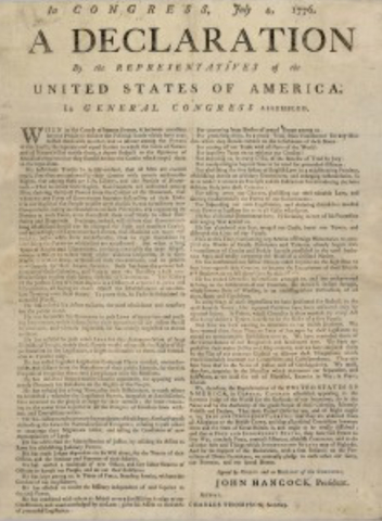 Declaration of Independence adopted