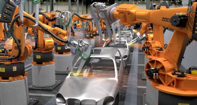 Robots industriales.