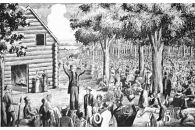 Massive revival held at Cane Ridge, Kentucky