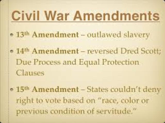 "Civil War Amendments" (13, 14, 15)