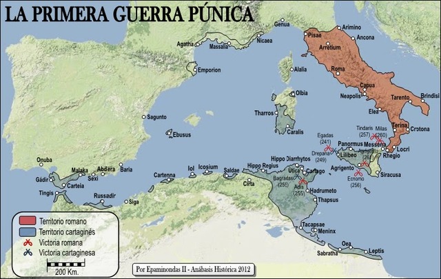 264-241 aC: Primera guerra púnica