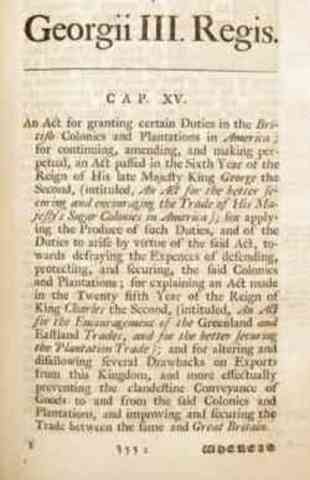 Sugar Act of 1764