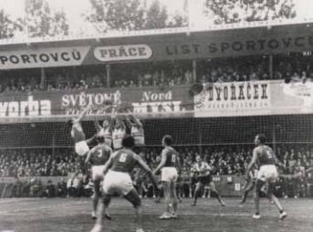 The first game of volleyball