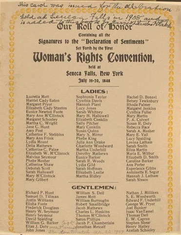 La declaración de Seneca Falls