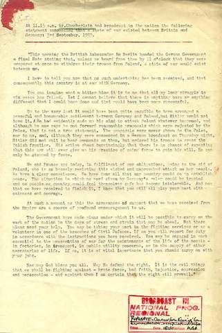 british declaration of war