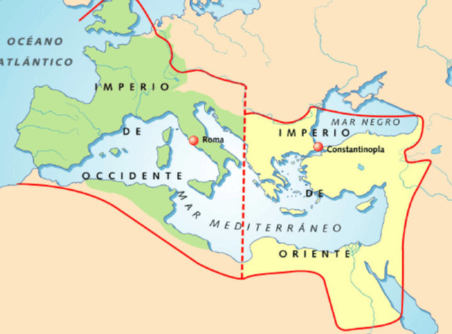 Divided the Roman Empire