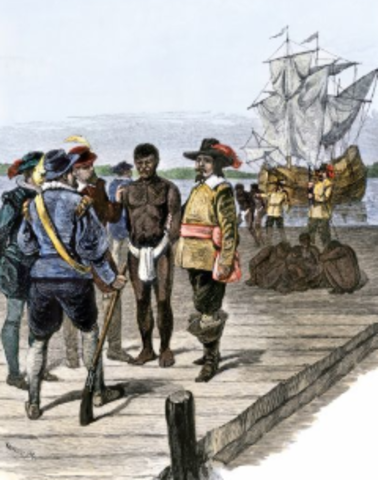 African slaves sold in Jamestown
