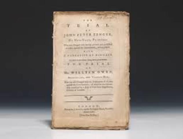 John Peter Zenger acquitted in a trial for liberty