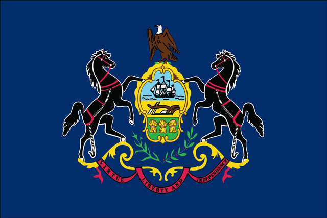 Pennsylvania founded by William Penn as a haven for English Quakers