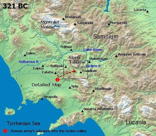 Battle Of The Caudine Forks 320 BC