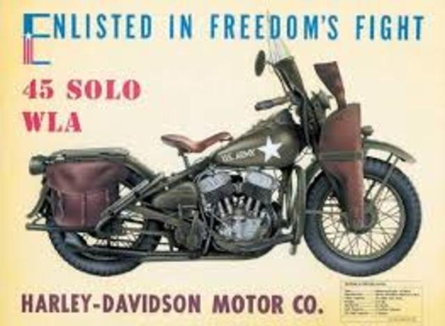 The First Harley Davidson police bike