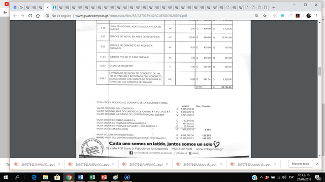 Acuerdo autoriza ampliación  9,099,742
