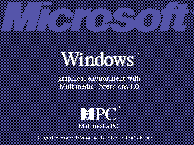 1991 Microsoft Windows 3.0 o Windows 3.0a con multimedia