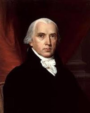 James Madison is Elected to his first term as President