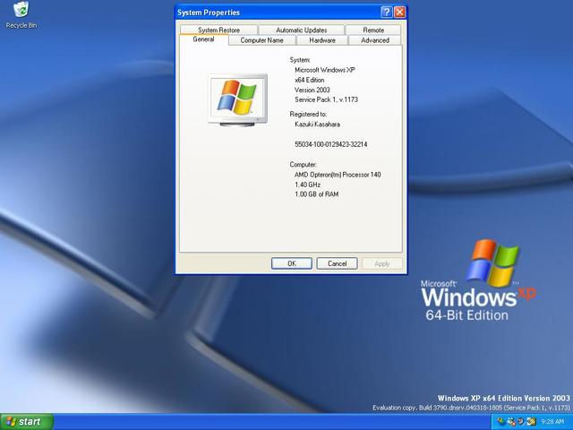 2003 Microsoft Windows XP 64-Bit Edition (versión 2003)