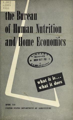 The USDA Bureau of Home Economics becomes the Bureau of Human Nutrition and Home Economics reflecting its more intense focus on nutrition.