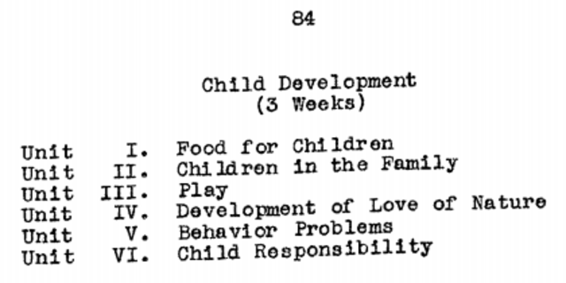 Child care is recognized as a part of the home economics curriculum.